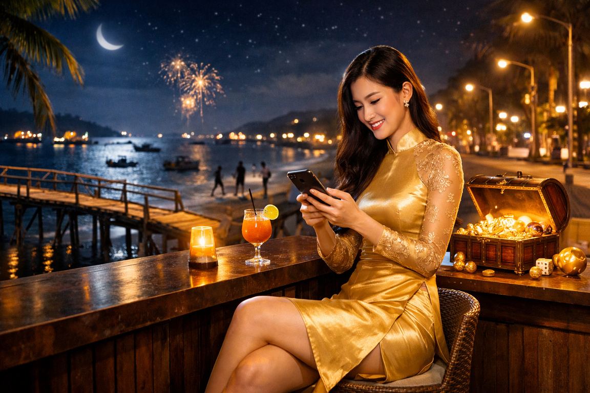 Người dùng đang đăng ký tài khoản trên thiết bị di động tại Mũi Né
